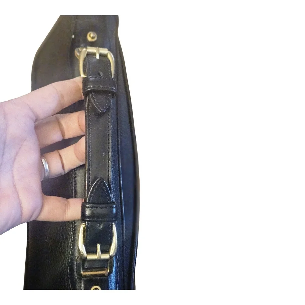 Dooney & Bourke All Weather Leather Vintage Satchel Crossbody Bag Black Pebbled
